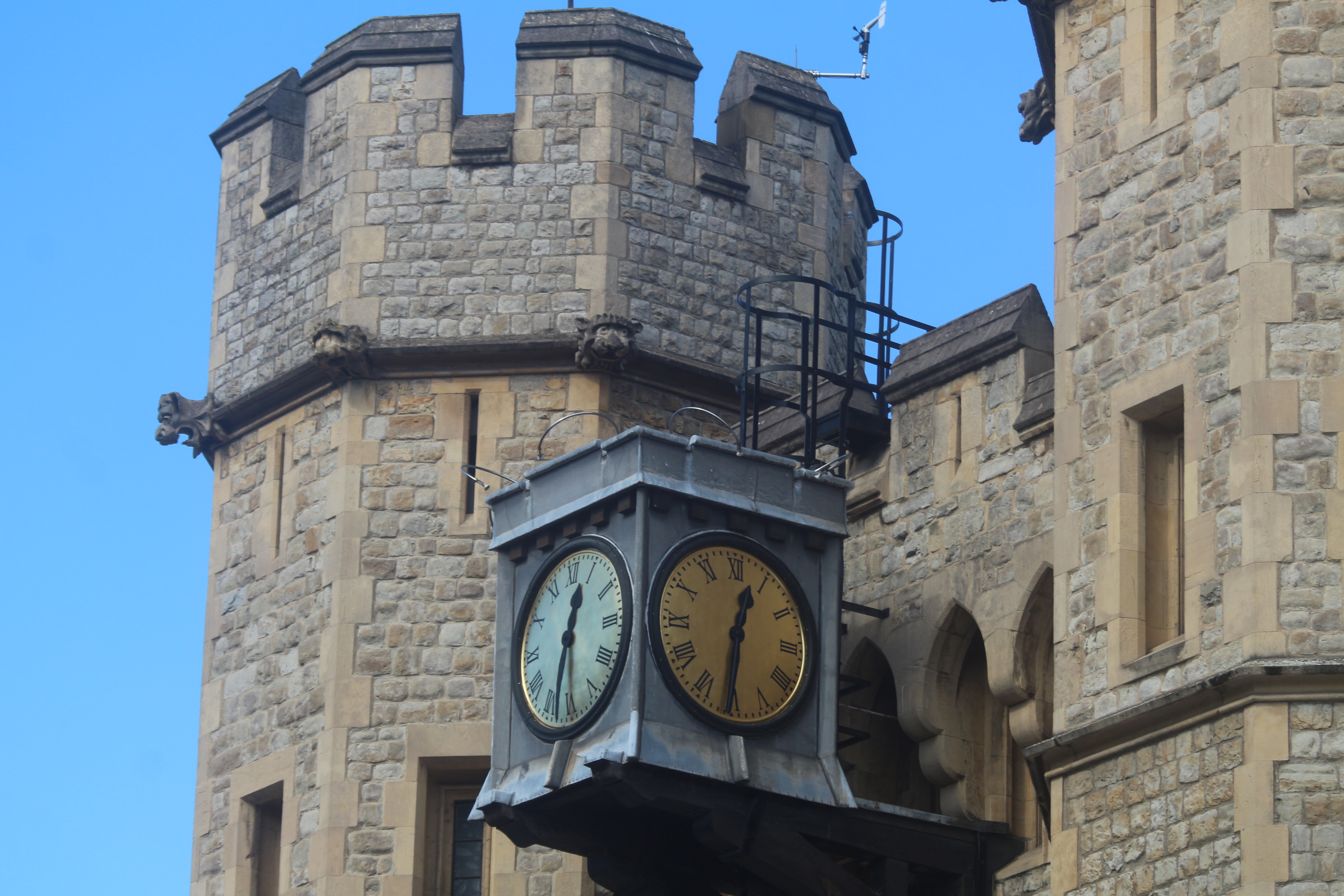 Clock on tower